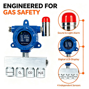 Rilevatore di Gas Fisso 4 in 1 Antideflagrante, Monitor per Gas Combustibili e Tossici, RS485 Modbus DC24V, Allarme Sonoro e Luminoso LCD, IP65 - Product Image 3