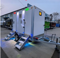 Matériel en acier de remorque portative mobile mobile commerciale de luxe de toilette avec le bassin et la douche pour des remorques