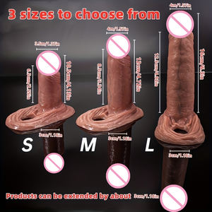 Condón de Silicona Reutilizable, Enorme y Realista, <span class=keywords><strong>para</strong></span> Mejorar la Erección, Extensor de Pene <span class=keywords><strong>para</strong></span> Hombres, Juguetes Sexuales <span class=keywords><strong>para</strong></span> Adultos - Product Image 6