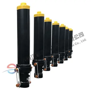 Good quality 50 ton telescopic cylinder hydraulic lift with pump for dump truck