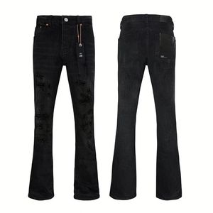 Jeans de marque de luxe de qualité supérieure, jeans en denim déchiré stretch hip-hop, streetwear, jeans <span class=keywords><strong>trompette</strong></span> pour hommes - Product Image 2
