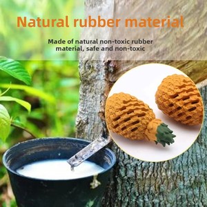 Juguete para masticar perro de goma con forma de piña JZ para masticadores agresivos, juguete indestructible para limpieza de dientes de mascotas - Product Image 4