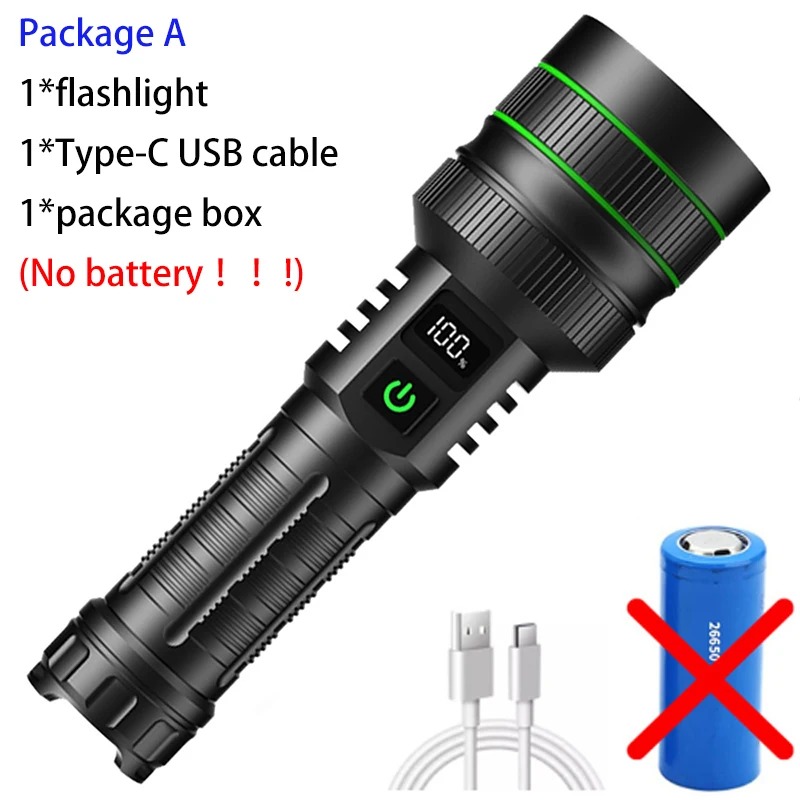 Black - Flashlight - No battery