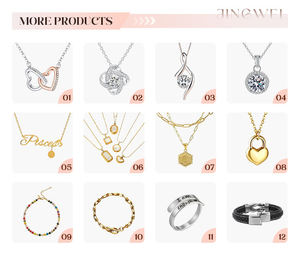 Nouveau collier tendance en acier inoxydable 316L avec pendentif cœur en or 14 carats, collier ras du cou pour filles et femmes - Product Image 5