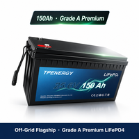 Batterie TPENERGY 25,6V 150Ah LiFePO4, cellules de qualité A, BMS 100A, station d'alimentation solaire domestique hors réseau, stockage de secours