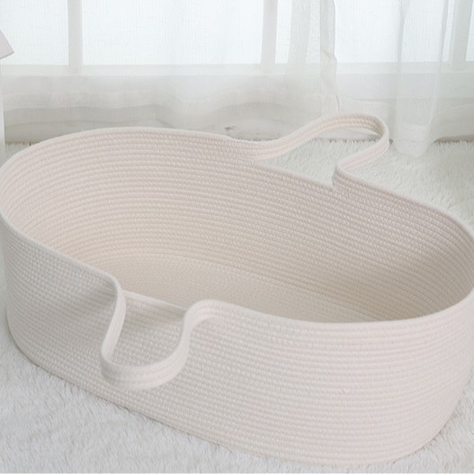 Coussin éponge pour panier bébé blanc cassé