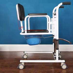 Chaise de transfert patiente de ménage réglable portative chaise de transfert de fauteuil roulant de soins de santé de <span class=keywords><strong>chariot</strong></span> - Product Image 1