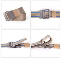 Double boucle à anneau en D 1.5 "de large Multi-Color Tactical Webbing Men Belts