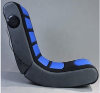 Fauteuil à bascule WS 3715 Design, fauteuil de jeu pliable au sol avec éclairage RGB, siège de jeu portable avec massage, lecture, sieste, TV + haut-parleurs