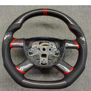 Volante de Fibra de Carbono con Palanca de Cambios de Cuero y LED RPM para Ford Focus <span class=keywords><strong>Kuga</strong></span> <span class=keywords><strong>ST</strong></span> Transit Mondeo Fusion de Estilo Antiguo - Product Image 1