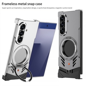 Custom Aluminum Alloy Frameless Magnetic <b>Phone</b> Case for Samsung Z Fold 8 Ultra Z Fold 7 With 360° <b>Ring</b> Stand Shockproof Cover - Product Image 2
