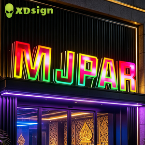 Insegna LED Programmabile XDsign con Lettere Colorate Personalizzabili, Insegna al Neon 3D in Acrilico Semi-Trasparente con Controllo Bluetooth Derco - Product Image 3