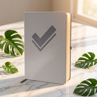 Agenda Corporativa Personalizada con Logotipo, Tamaño A5, Cuero PU Azul, con Portaplumas, 100 Hojas, Fabricante de Cuadernos para Reuniones