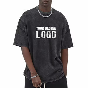 Camiseta de Hombre Personalizada de Fábrica, Lavada, Teñida, Desgastada, Estilo Urbano Informal, Hombros Caídos, Vintage, Media Manga, Talla Grande - Product Image 3