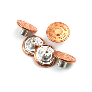 Thiết Kế Vàng Bạc Rose Gold <span class=keywords><strong>Jean</strong></span> Jacket Kim Loại Vít Jeans Nút - Product Image 3