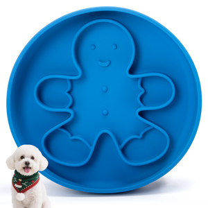 Mangkuk Makan Anjing Silikon Desain Natal Ramah Lingkungan, Anti Air, Anti Selip, untuk Anjing, Kucing, dan Hewan Kecil - Product Image 2