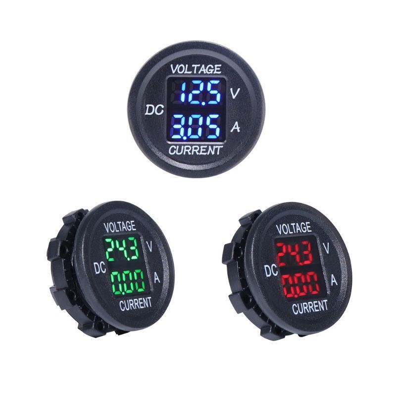 High-quality modified car LED three-digit digital display voltage and current dual display meter