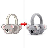 Cache-oreilles en peluche en forme de koala australien, bandeau doux et moelleux avec détail joues rouges, personnage animalier personnalisé en peluche OEM