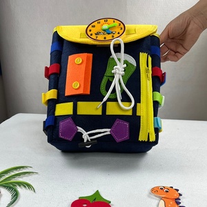 Busy Board Backpack <strong>for</strong> Toddler Kid Gift Montessori <strong>Sensory</strong> Activities Develop Fine Motor Basic Life Skills Travel Plane Car <strong>Toy</strong>