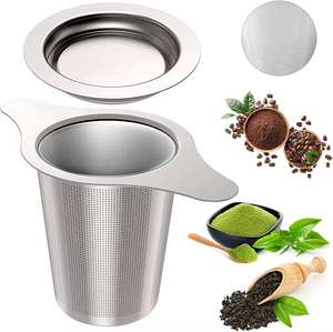 Customized Portable 304 Stainless Steel Strainer Mesh <b>Infuser</b> Steeper With Lid for Home Use Metal Filter Losses <b>Tea</b> Leaf - Product Image 1