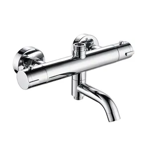 Ready to ship Classic DesignThermostatic Shower Faucet Tap Mixer bathroom brass spout wash Bath Mixer zinc handle 3 function