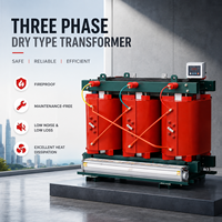 Transformateur de distribution sec sans entretien, triphasé, 50/60Hz, entrée 6-37kV, sortie 0.315-1.14kV, encapsulé à l'époxy, faible tension