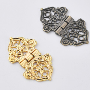 Bisagra para Muebles de Aleación de Zinc, Diseño Tradicional en Bronce Antiguo y Dorado, Montaje en Superficie para Cajas de Madera, Baúles y Bolsas, Herrajes - Product Image 4