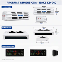 Unité de réfrigération pour mini-fourgonnette KD-260, système de refroidissement diesel 2350W pour petits véhicules frigorifiques, livraison de nourriture