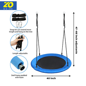 Zoshine điều chỉnh Ghế xích đu an toàn treo đu đu cây ngoài trời Giường Tròn Đĩa xích đu cây - Product Image 3