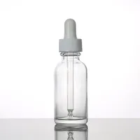 Şeffaf cam şişe beyaz plastik kauçuk silikon damlalık uçucu yağ kullanımı
