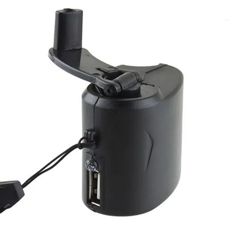 Vanma — chargeur USB pour manivelle, Portable, en noir, d'urgence, système de charge