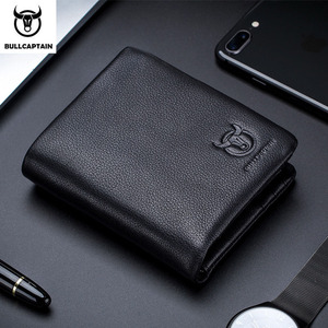 BULLCAPTAIN Portafoglio Uomo in Vera <span class=keywords><strong>Pelle</strong></span> RFID Stile Retrò con Cerniera, Porta Carte e Pochette in <span class=keywords><strong>Pelle</strong></span> Pieno Fiore - Product Image 2