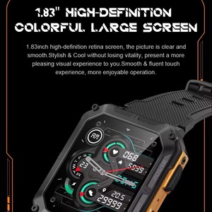Drioshipping Touch Screen <b>Smart</b> <b>Watch</b> for Men IP68 BT Outdoor Sport Mode Healthy Monitor Inteligente Reloj Square - Product Image 5