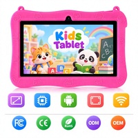 Tablette pour enfants, nouvelle tablette pour enfants haute performance, processeur quadricœur MTK, écran HD de 7 pouces, batterie de 3000 mAh, éducative, Android 12, tablette de jeu