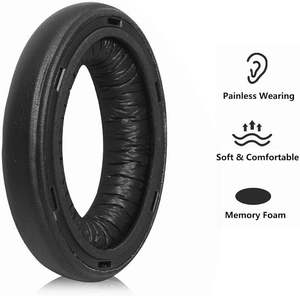 Almohadillas de Repuesto Teeline para Auriculares <span class=keywords><strong>Sennheiser</strong></span> Momentum 4 Inalámbricos Over-Ear - Cuero Proteico Transpirable y Espuma Viscoelástica Duraderas - Product Image 3