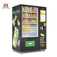 Distributeur automatique combiné pour aliments et boissons avec écran tactile, système de paiement par carte, pièces et espèces, populaire aux États-Unis et en Europe