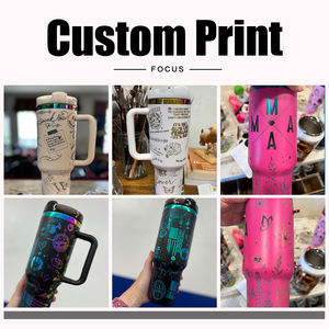 कस्टम डबल दीवार इंसुलेटेड स्टेनलेस स्टील 40 औंस टंबलर ग्रीन कार मग संभाल के साथ रेगबो प्लाटेड टंबलर - Product Image 4