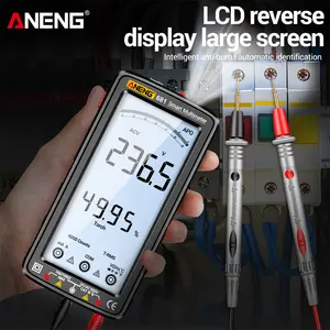 ANENG Multimeter profesional Digital, layar LCD pengukur tegangan arus non-kontak profesional dapat diisi ulang 681