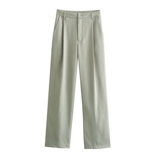 Femmes décontracté 2 pièces ensemble manteau poches revers <span class=keywords><strong>veste</strong></span> courte et taille haute costume pantalon pour les voyages en plein air travail quotidien - Product Image 3