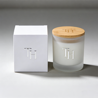 Pot à bougie vide en verre ambré personnalisé de haute qualité, unique, 6oz 8oz 10oz 12oz, avec couvercles et boîtes