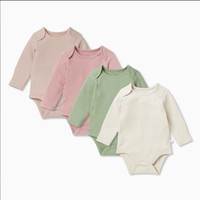 2024 Neues Design Bambus individueller Kleinkind-Kind-Gestrickter Neugeborenen-Strampler Babykörperanzug