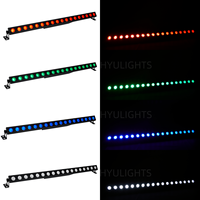 Barre de pixels 18 LED RGBWA UV 6-en-1, projecteur mural, corps en aluminium, contrôle DMX512 pour éclairage de scène, discothèque et bar