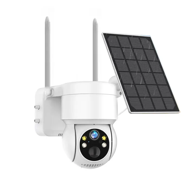 Nouveau système de caméra de sécurité solaire wifi alimenté à 360 degrés caméra de vidéosurveillance extérieure sans fil panneau solaire 4g
