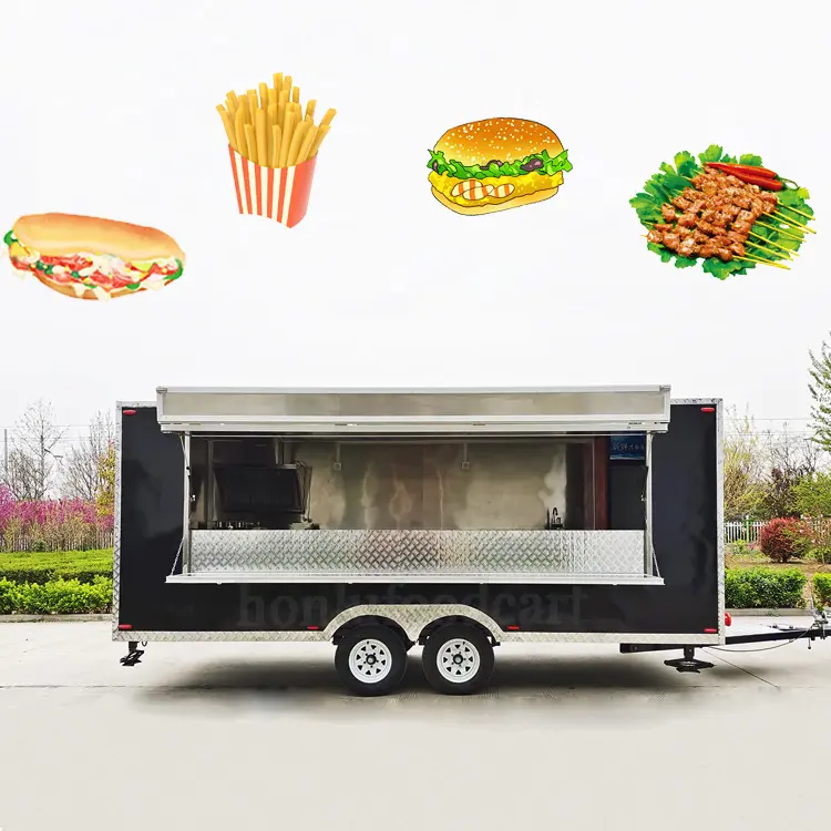 5m gıda römorkları tam donanımlı houston texas imtiyaz gıda römork mobil gıda kamyonu satılık