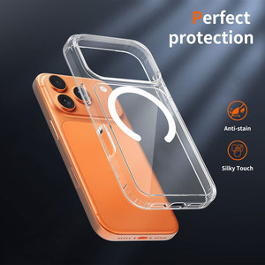 <span class=keywords><strong>Funda</strong></span> Magnética Transparente Híbrida de TPU+PC de 2.0mm de Grosor, Anti-Amarillamiento, con Logotipo Personalizado OEM ODM para <span class=keywords><strong>iPhone</strong></span> 18 17 16 15 Pro Max, Todas las Series - Product Image 2