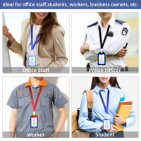 Porte-cartes horizontal et vertical en PVC souple Kejea, bords lisses, pour le personnel de bureau, les étudiants, les badges d'exposition