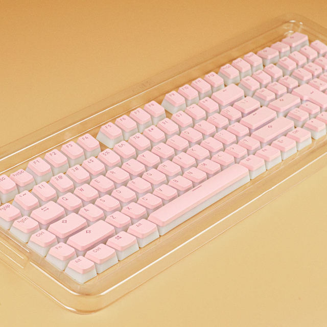 Aflion 117 Keys Custom Pudding Dye Sublimation Mechanical Keyboard PBT Keycap for 61 64 68 84 Keys 60% 75% 80% Keys Keycaps