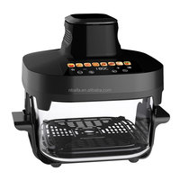 Aifa Wholesale Friteuse à air et machine à pizza 2 en 1, double panier carré, à double porte, moderne, électrique, à commande tactile numérique, compacte