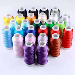 120d/2 Polyester Embroidery 40WT Thread 5000Y Hilos Poliester Bordado For Industrial Embroidery Machines 5000 Meter