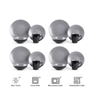 Semtember Promotion Round Kitchen Plates Set With Coffee Mug Elegant High End Microwave Oven Safe <b>Dinnerware</b> Sets for Home Use - Product Image 5